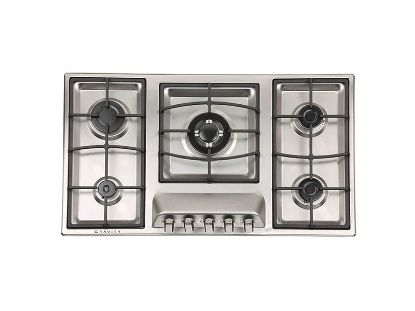 تصویر اجاق گاز 5 شعله صفحه‌ای استیل مدل G950 گرویتی