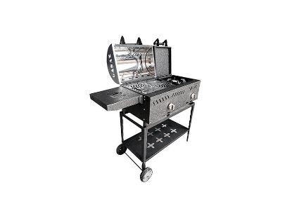 تصویر باربیکیو گازی زغالی با پلوپز گازاکس پلاس مدل 8040