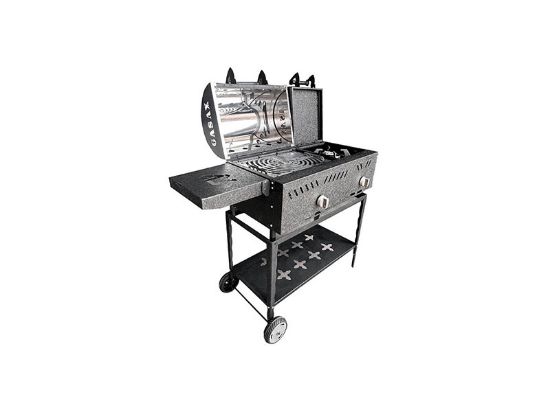 تصویر باربیکیو گازی زغالی با پلوپز گازاکس پلاس مدل 8040