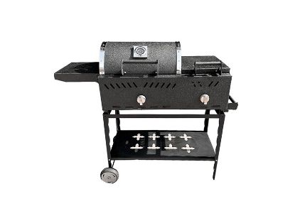 تصویر باربیکیو گازی زغالی با ترمومتر و پلوپز گازاکس پلاس مدل 8040