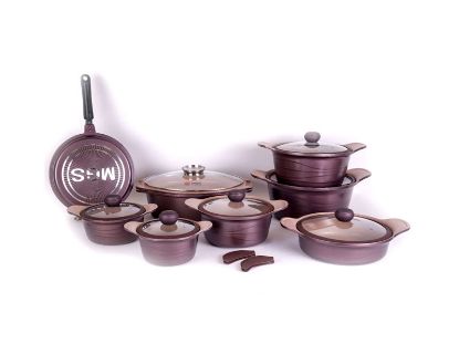 تصویر سرویس قابلمه 23 پارچه MGS طرح  کره ای ِD