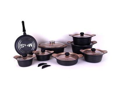 تصویر سرویس قابلمه 23 پارچه MGS طرح  کره ای ِD