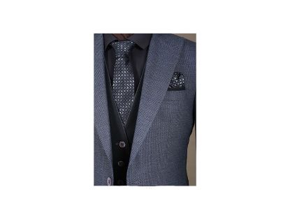 تصویر کت و شلوار تک دکمه دو چاک پارچه ترک دیالوگ تیکن