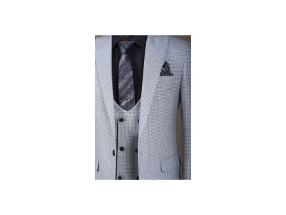 تصویر کت و شلوار تک دکمه تک چاک فاستونی ترک تیکن