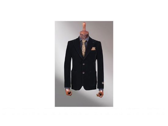 تصویر کت مخمل دودکمه نیمه آستر ترک تیکن